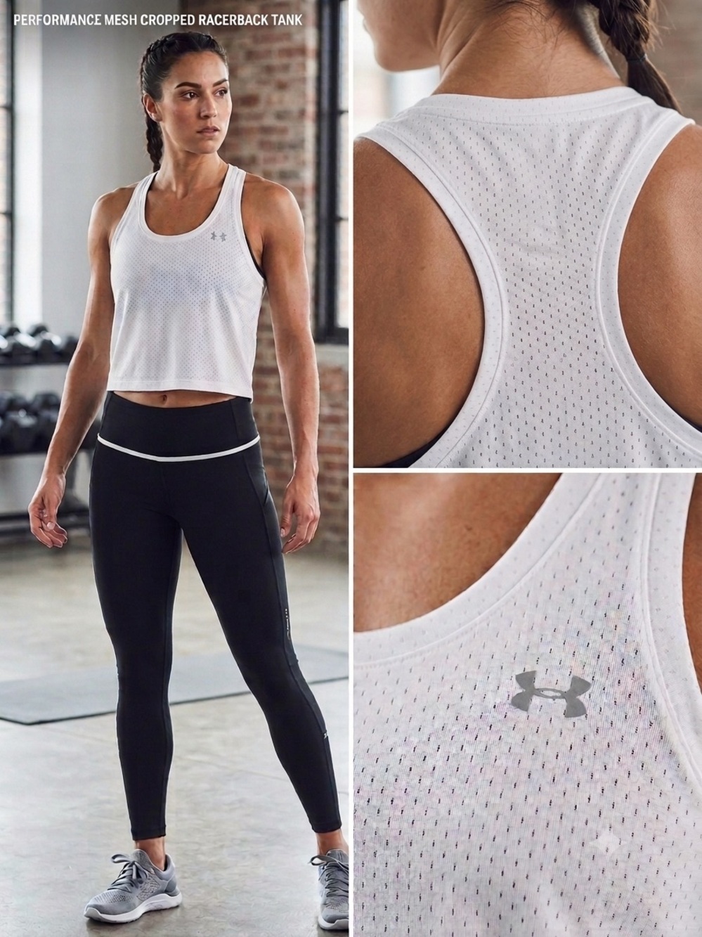 Under Armour White Women’s Racerback Performance Tank Size M